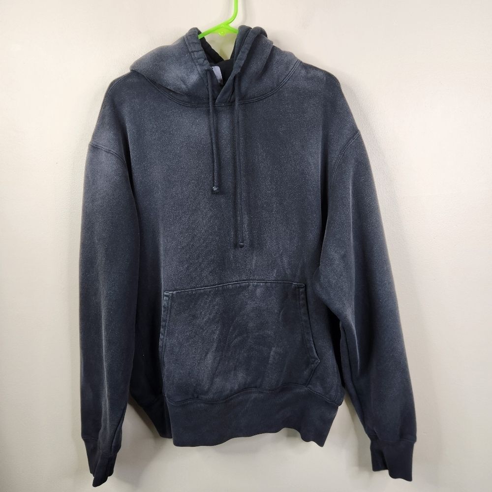 MADE Mens Long Sleeve Ashy Fade Long Sleeve Stretch Side Pullover Hoodie Large